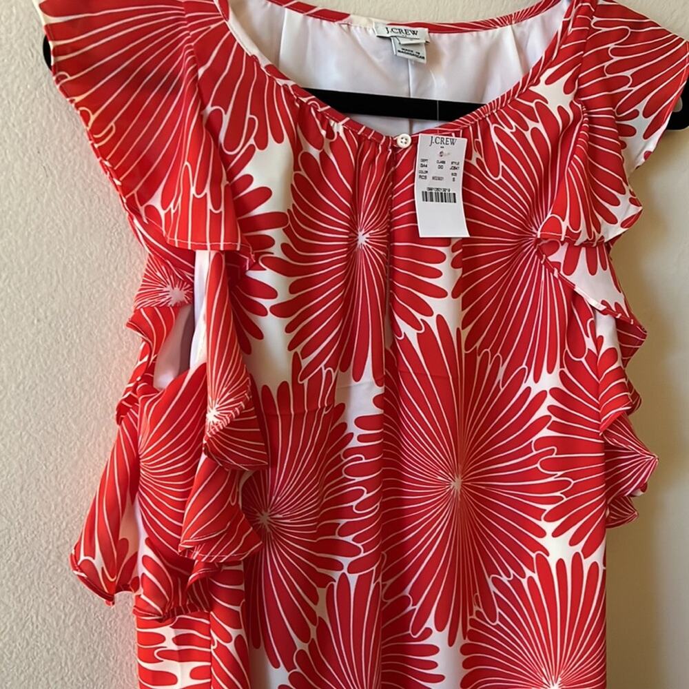 J. Crew Factory Sunburst Printed Flutter Tunic Dress Size S - Picture 5 of 8